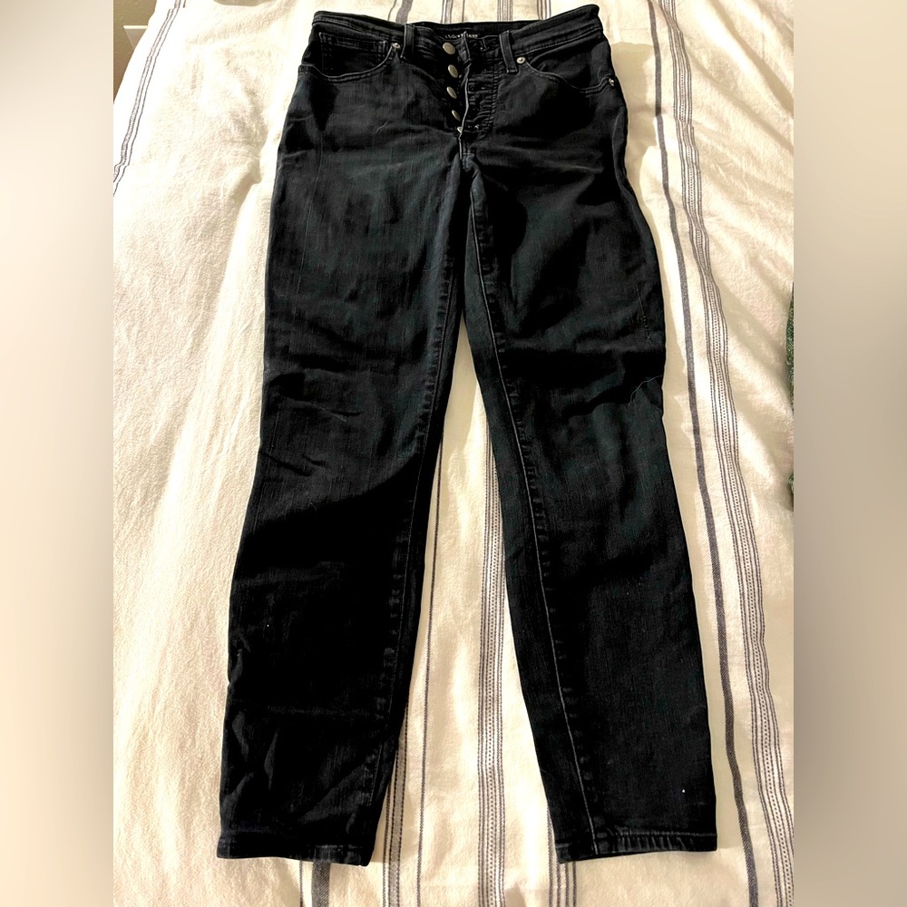 Lucky Skinny Jeans, Button Up, Dark Grey